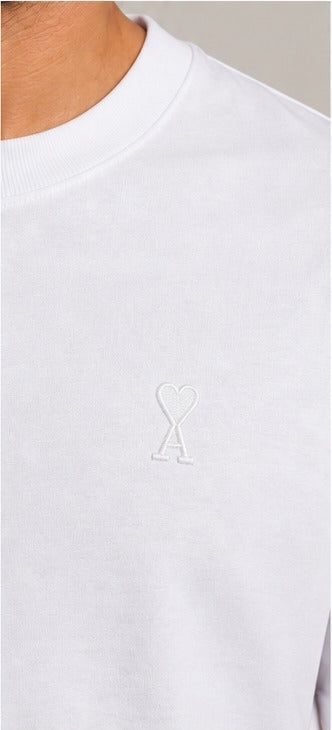 T-shirt blanc Ami - détail logo