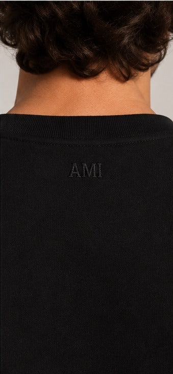 T-shirt noir AMI - détail dos