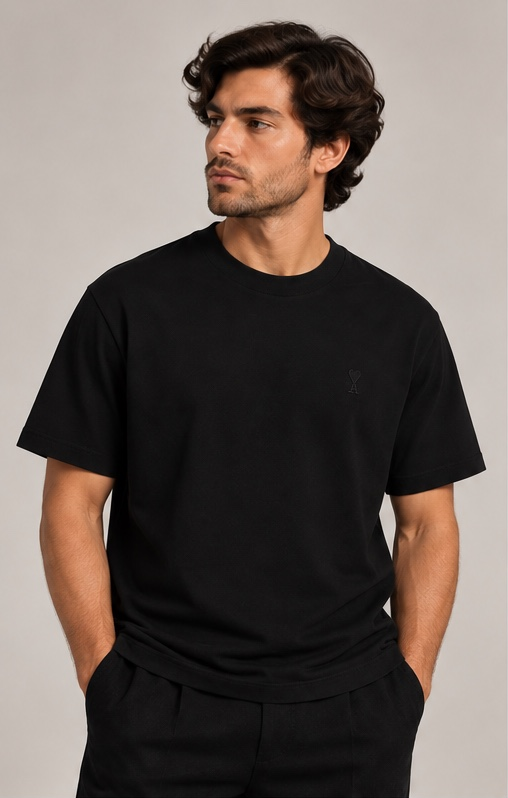 T-shirt noir AMI - vue avant
