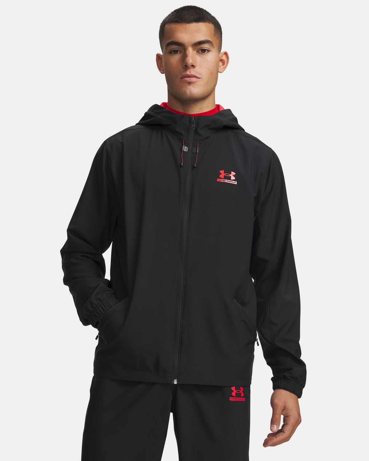Gilet Under Armour noir et rouge vue avant