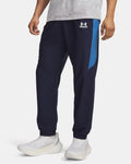 Pantalon Under Armour bleu marine et bleu clair vue avant