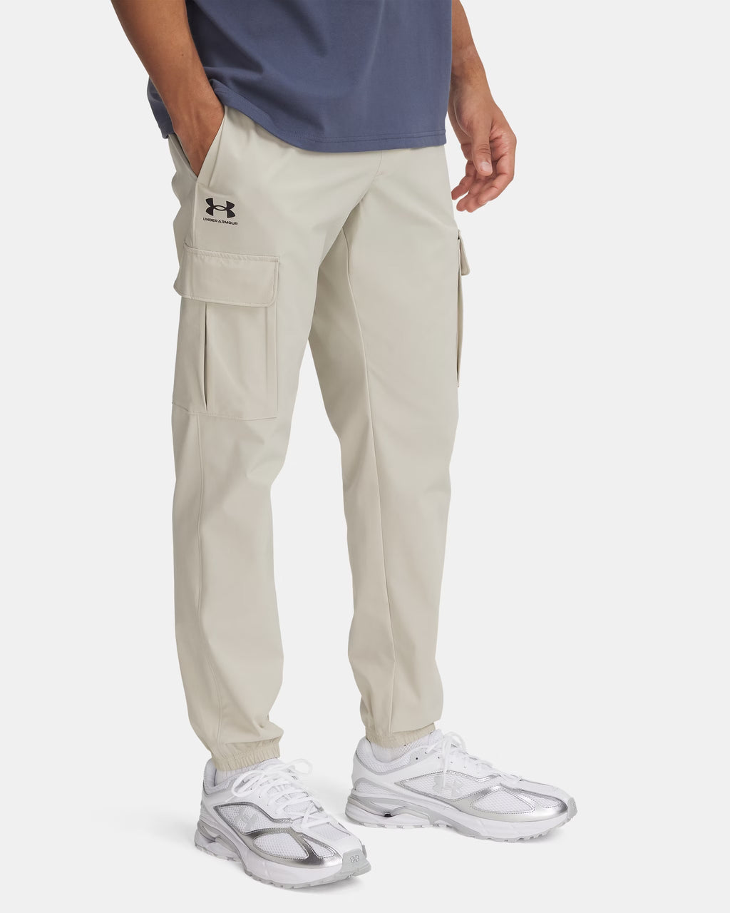 Pantalon Under Armour beige vue avant