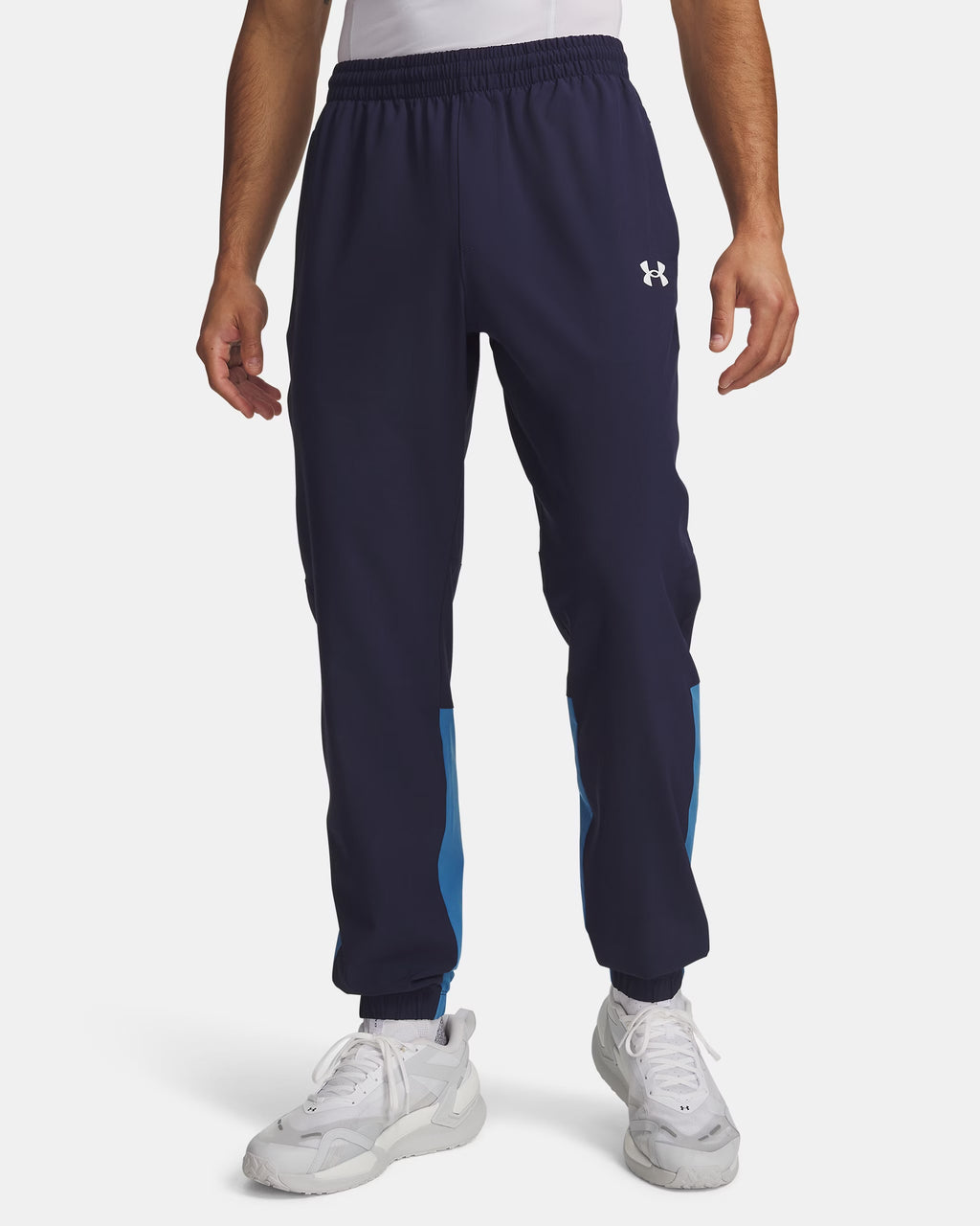 Pantalon Under Armour bleu clair et bleu marine - vue avant