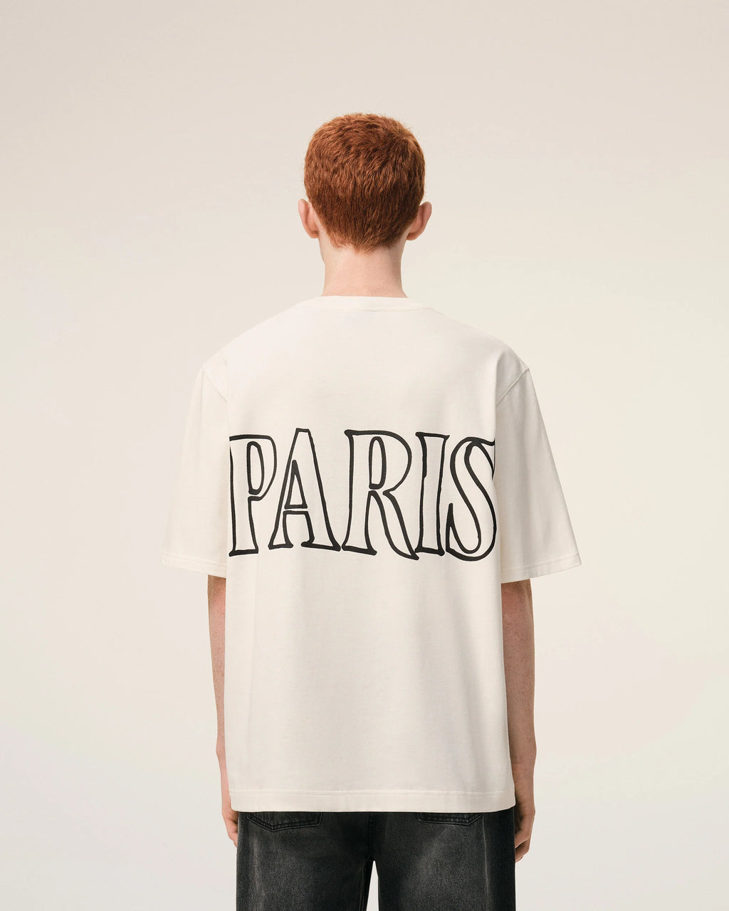 T-shirt Blanc Imprimé Ami Paris en Coton