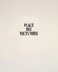 T-shirt Blanc Imprimé Place Des Victoires en Coton