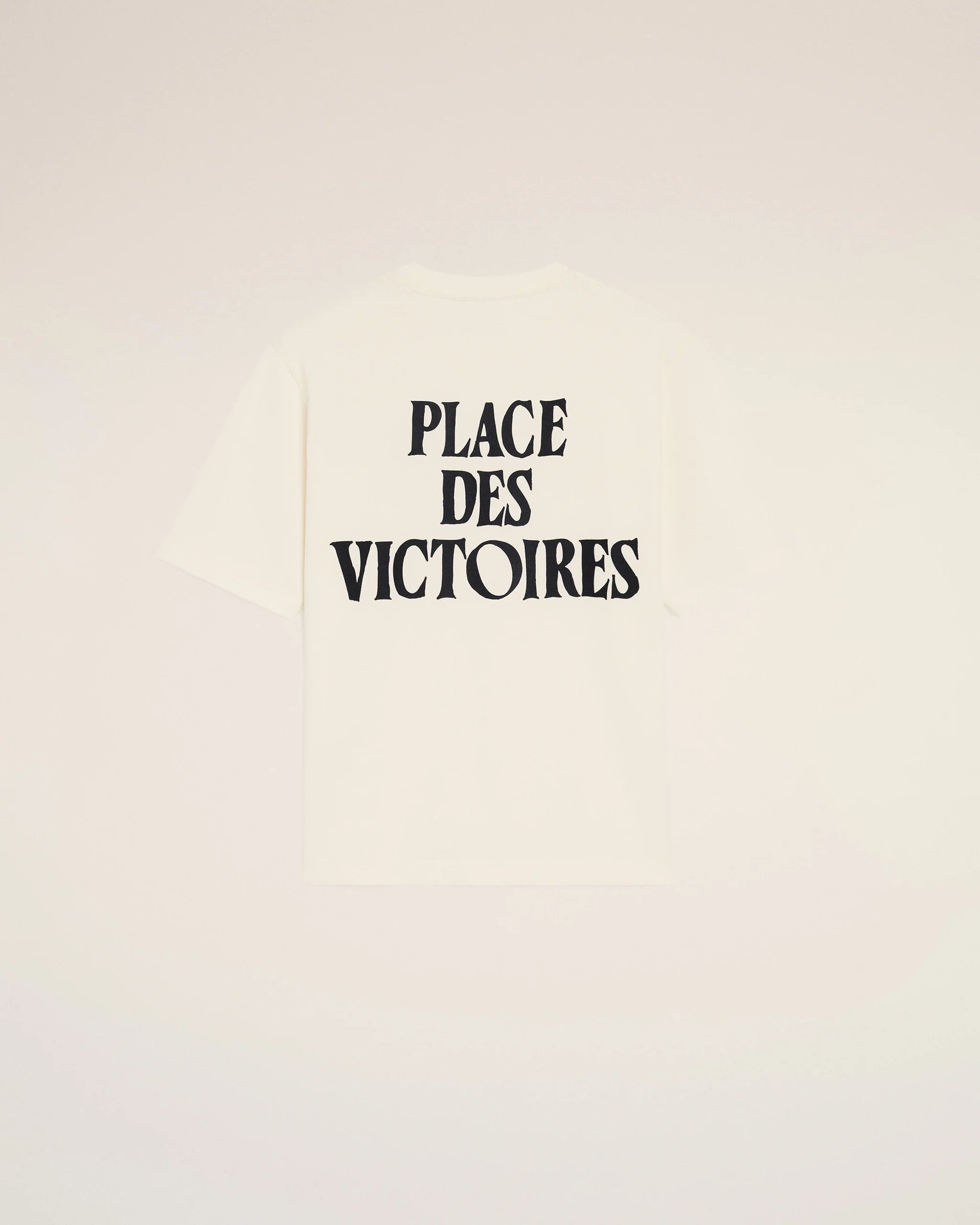 T-shirt Blanc Imprimé Place Des Victoires en Coton