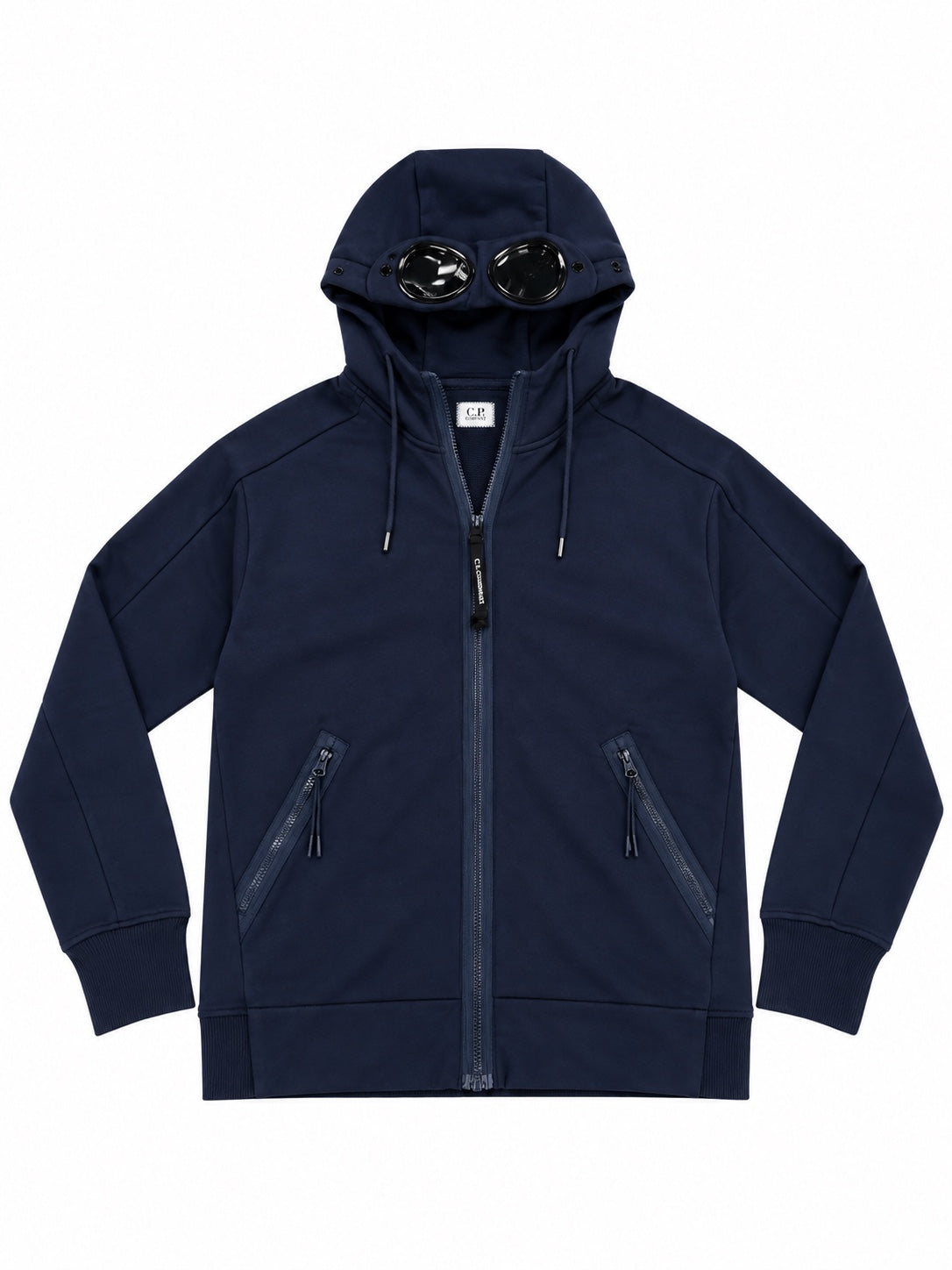 Gilet C.P. Company à lunettes bleu marine - face