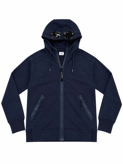 Gilet C.P. Company à lunettes bleu marine - face