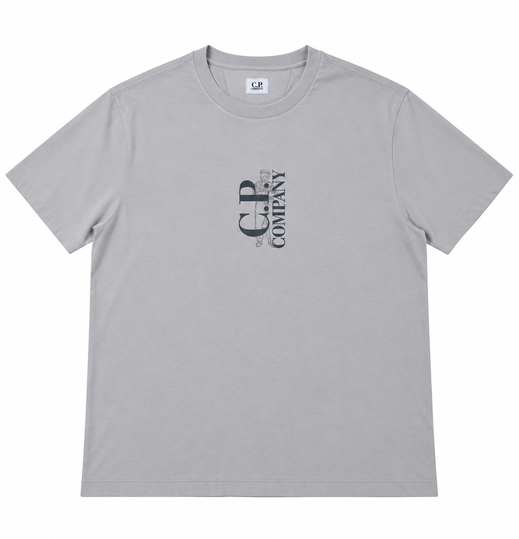 T-shirt C.P. Company gris sable - face