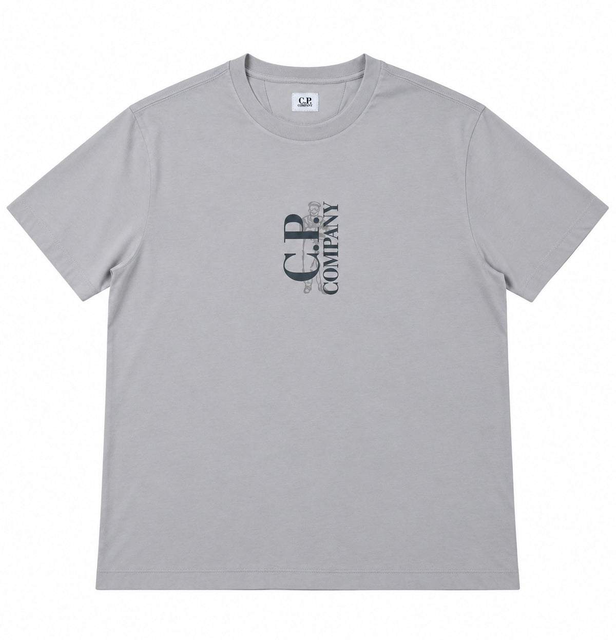 T-shirt C.P. Company gris sable - face