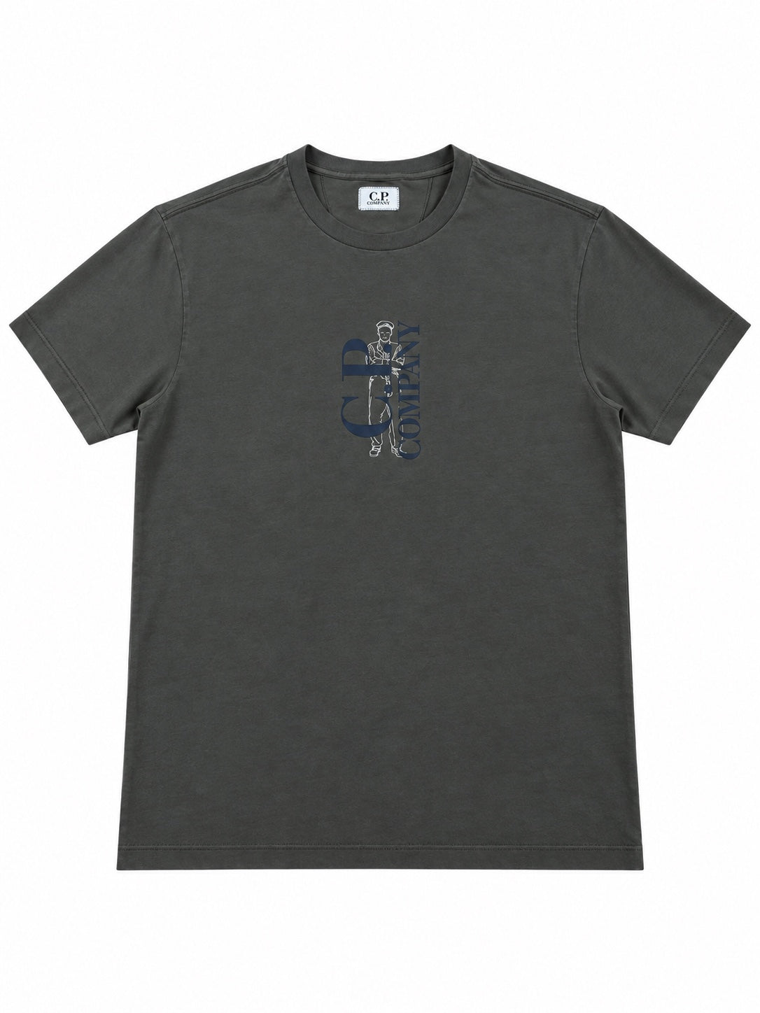 T-shirt C.P. Company marron - face