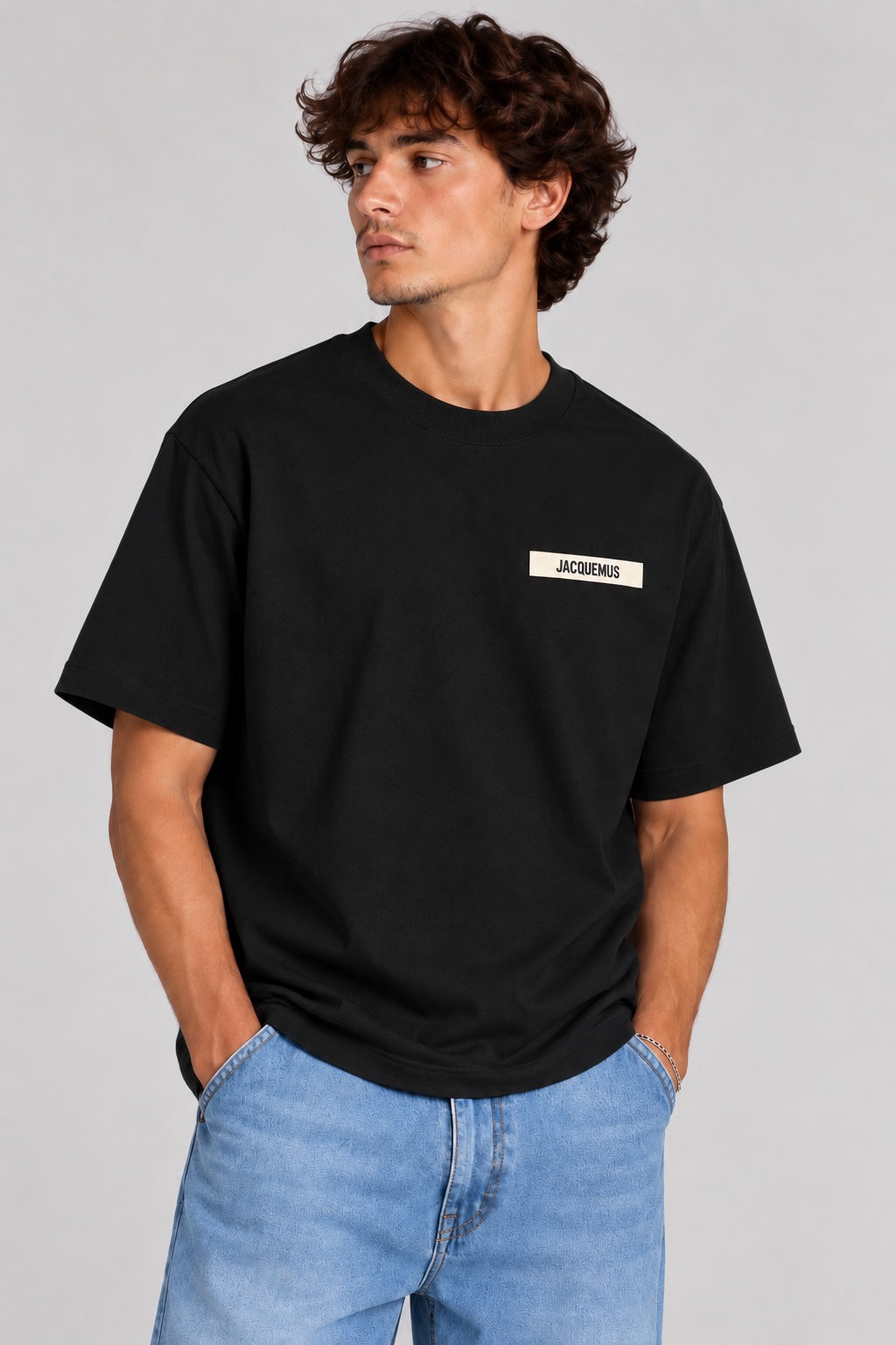 T-shirt Jacquemus Gros Grain noir face