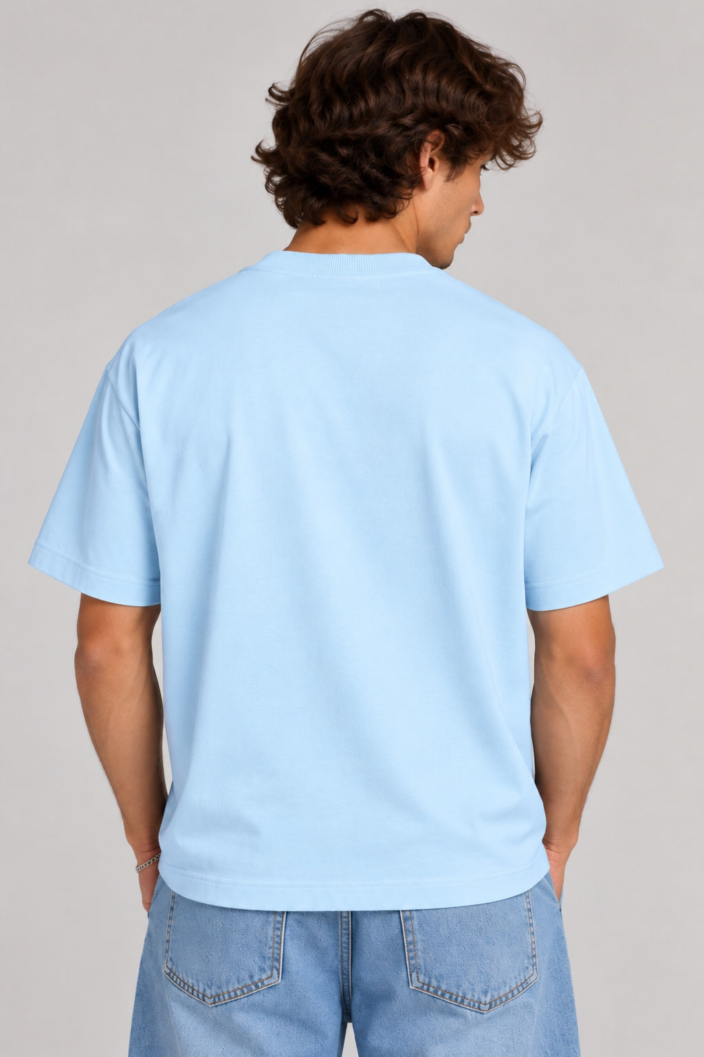 T-shirt Jacquemus Gros Grain bleu clair vue de dos