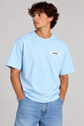 T-shirt Jacquemus Gros Grain bleu clair vue de face