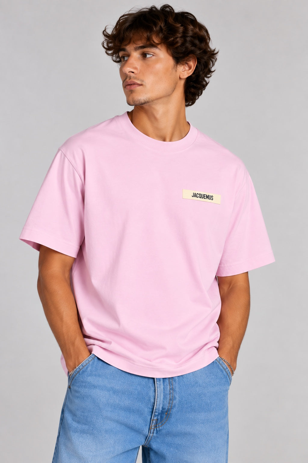 T-shirt Jacquemus Gros Grain rose face