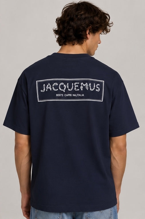 T-shirt Jacquemus Merù bleu marine - vue arrière