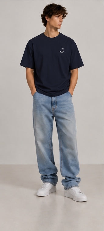 T-shirt Jacquemus Merù bleu marine - vue entière