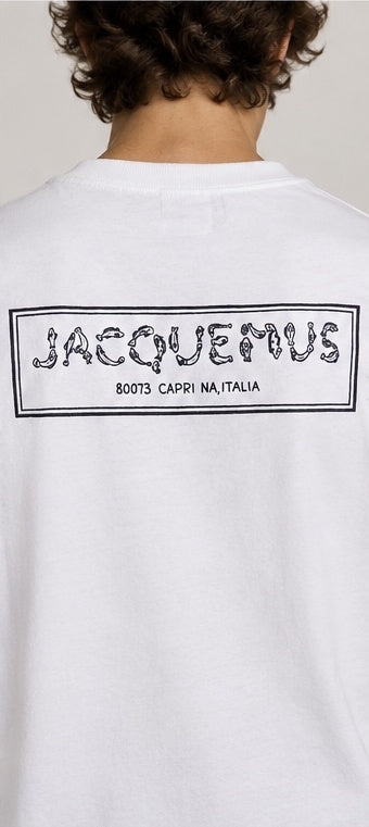 Détail logo dos T-shirt Merù Jacquemus blanc