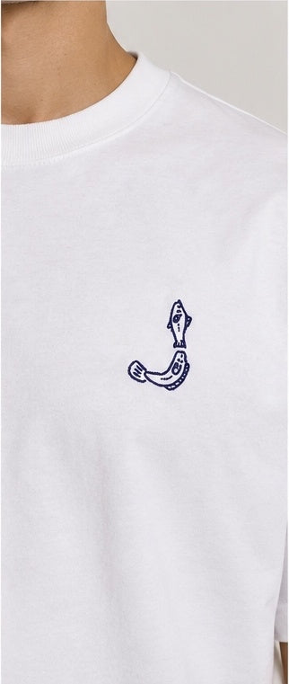 Détail logo poitrine T-shirt Merù Jacquemus blanc