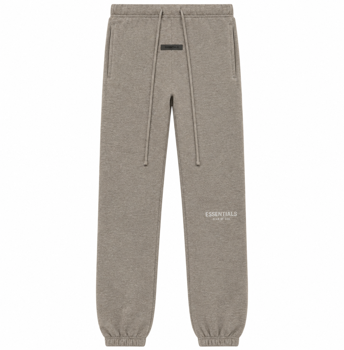 Jogging Essentials taupe sur fond blanc