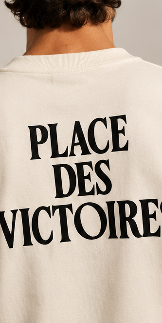 T-shirt Place des Victoires - détail impression dos